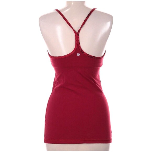 Lululemon Dark Red Power Pose Athletic Tank Top Size 4 - Picture 2 of 6